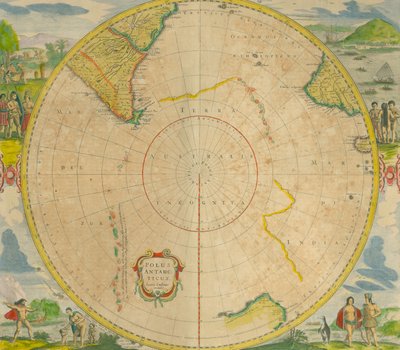 Polus Antarcticus by Jan Janssonius